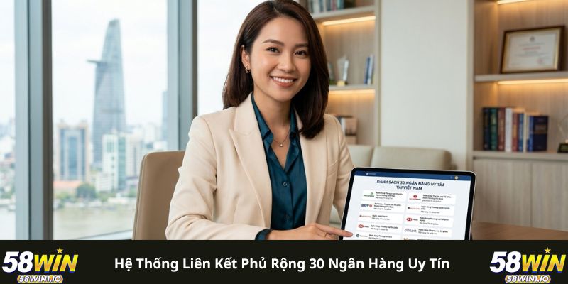 Hệ thống liên kết phủ rộng 30 ngân hàng uy tín 