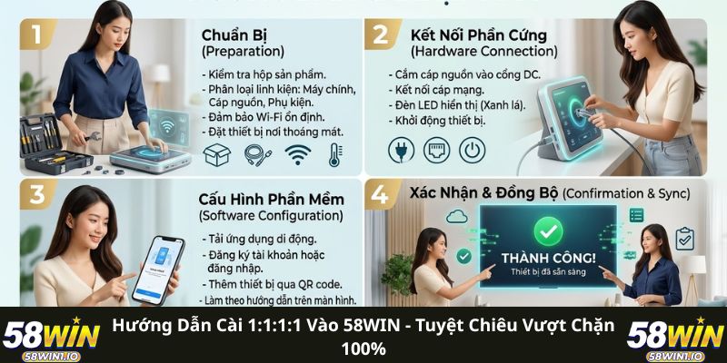 Hướng Dẫn Cài 1:1:1:1 Vào 58WIN
