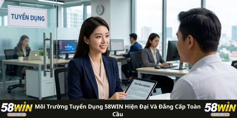 Môi trường tuyển dụng 58WIN hiện đại và đẳng cấp toàn cầu 